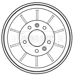 BORG & BECK Тормозной барабан BBR7203